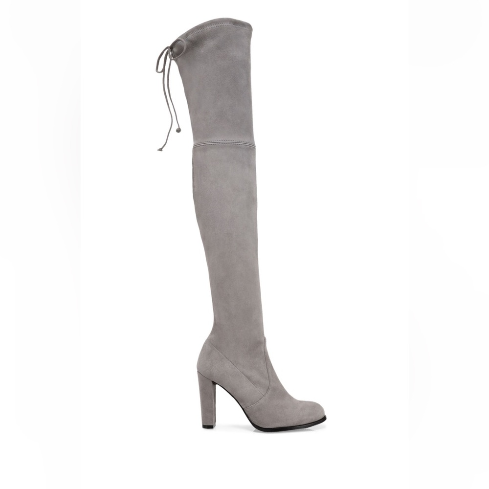 Stuart Weitzman Highland Over the Knee boots in Grey Seude Women’s Size 6 - Picture 3 of 15